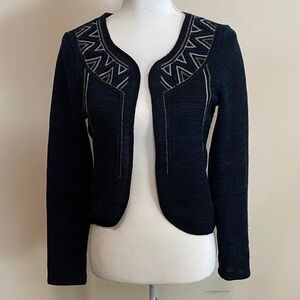 American Eagle Outfitters Navy Embroidered Women's Jacket